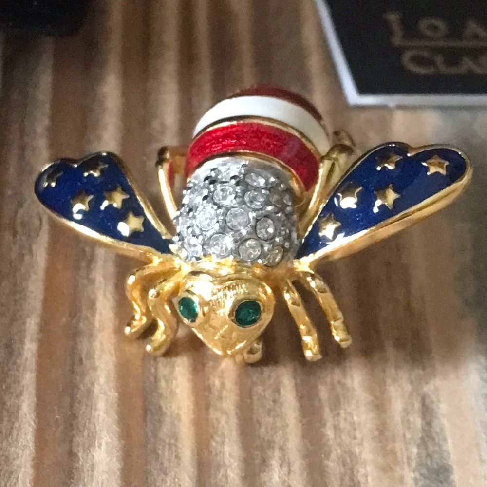 Joan Rivers Bee Brooch: Patriotic